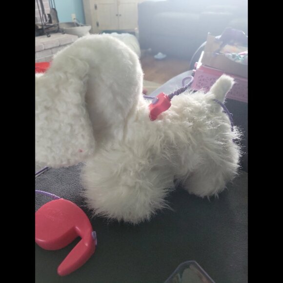 FurReal Friends GoGo My Walkin' Pup Walking Puppy Dog White w Leash NON WORKING - Picture 2 of 4